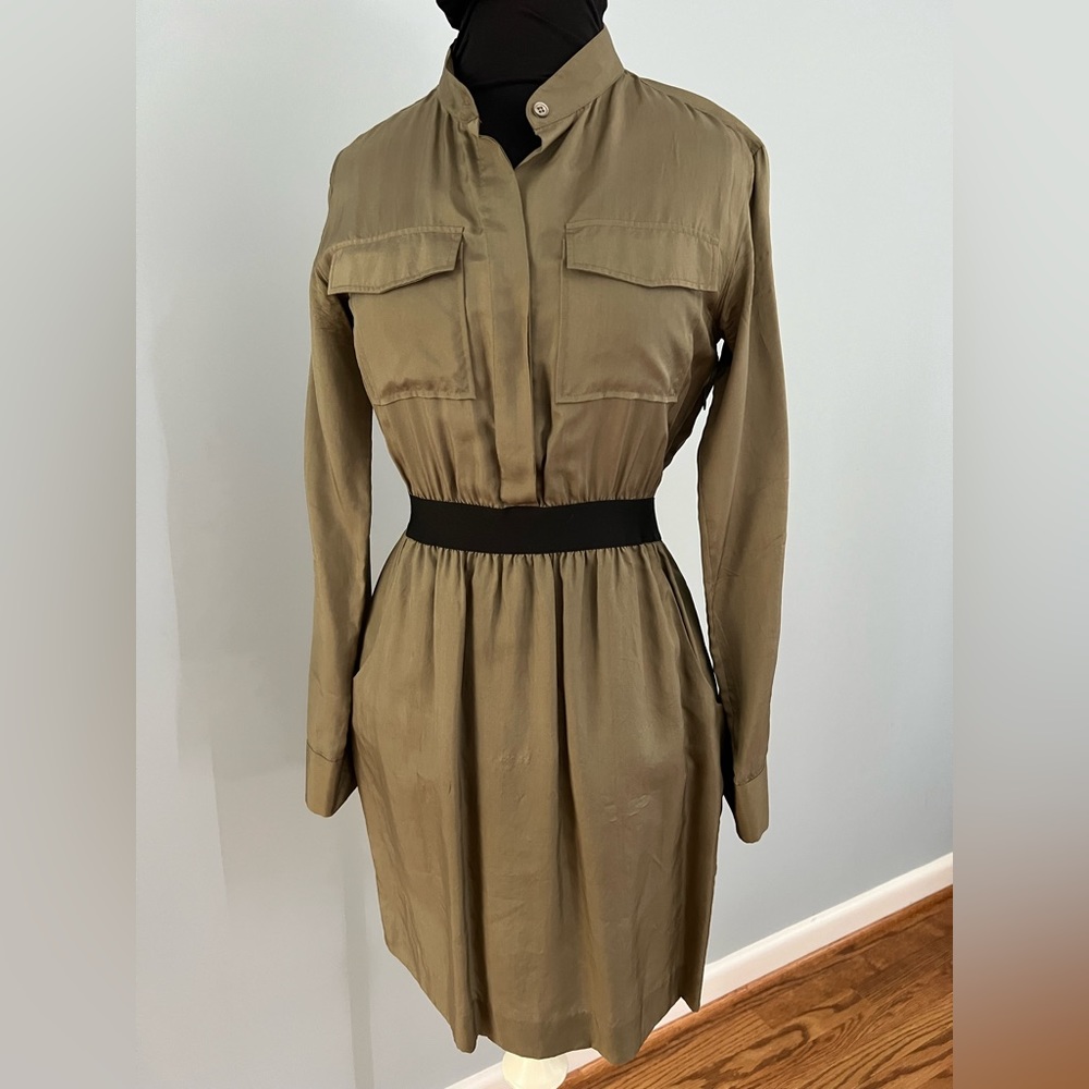 Theory Silky Soft Cinch Waist Dress